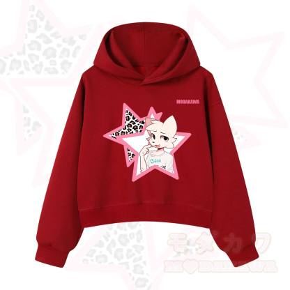  MODAKAWA X zarckets Kawaii Anime Fox Star Graphic Hoodie Sweatshirt - Red - 3XL - image 8