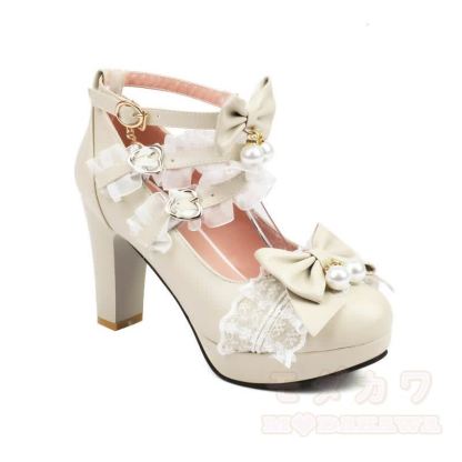 Kawaii Lolita Bow Mary Jane Heels - image 8