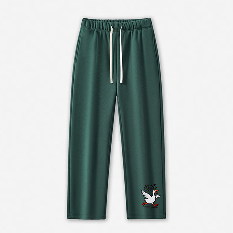 HONK SQUAD Running Goose Graphic Casual Pants - Green - 5XL - image 8