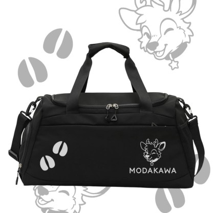 MODAKAWA X popipeko Deer Graphic Large Capacity Sports Gym Duffel Bag - Black - 55*28*26 cm - image 6
