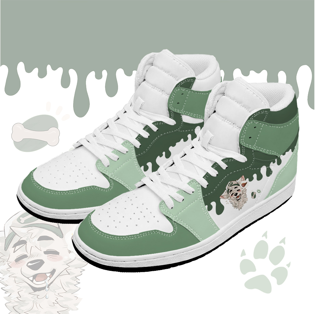 MODAKAWA X atka Fox Graphic High Top Canvas Shoes - Green - 48 - image 2