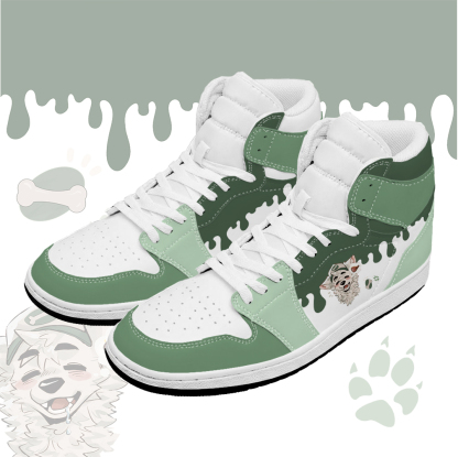 MODAKAWA X atka Fox Graphic High Top Canvas Shoes - Green - 48 - image 2