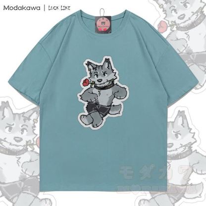 MODAKAWA X LUCK LIKE Remy Rose Graphic 100% Cotton T-shirt - Green - 5XL - image 4