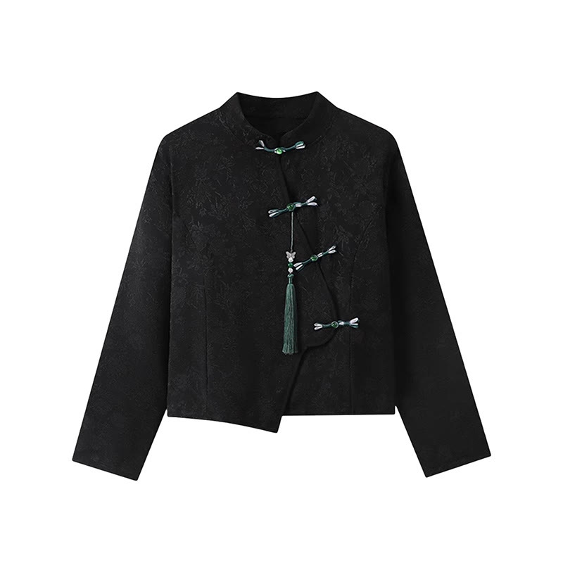 Vintage Buckle Tassel Top Wide Leg Pants - Black Top - XL - image 4