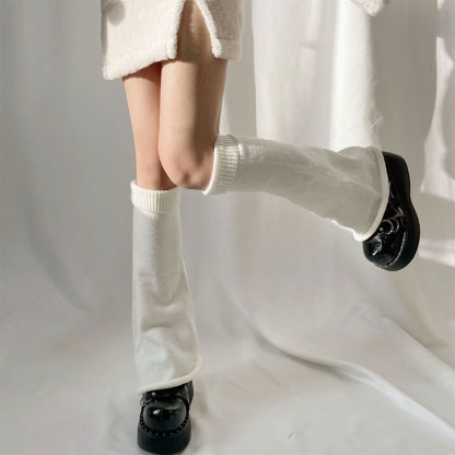 JK Pure Color Knit Leg Warmers - image 6