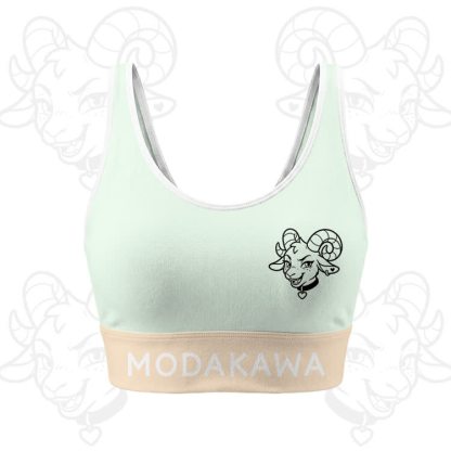 Goat Graphic Crop Tank Sport Top Shorts Modakawa Matching Outfit - Green Top - 5XL - image 5