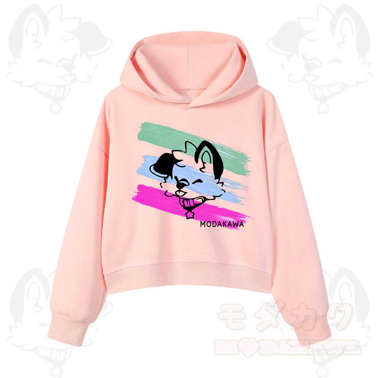 MODAKAWA X popipeko Colorful Cute Puppy Print Hoodie Sweatshirt - Pink - 3XL - image 5