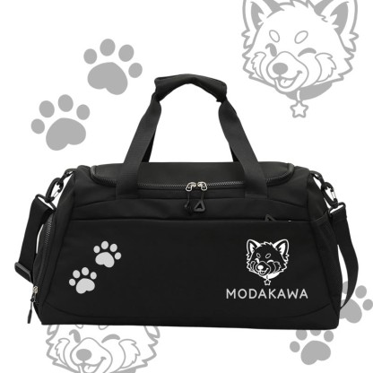 Raccoon Graphic Modakawa Large Capacity Sports Gym Duffel Bag - Black - 55*28*26 cm - image 6