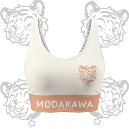 Happy Tiger Graphic Crop Tank Sport Top Shorts Bikini Modakawa Matching Outfit - Beige Top - 5XL - image 4