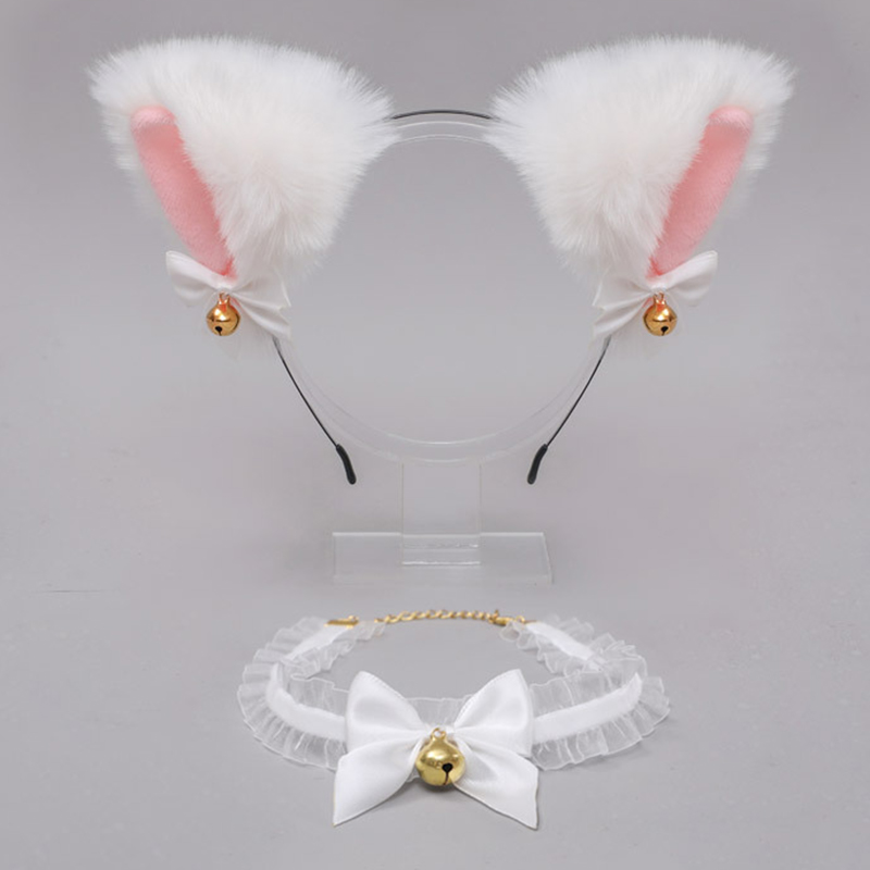 Fox Ears Headband Choker Cosplay Costume Accessory - B - One Size - image 7