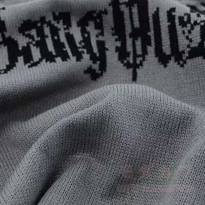 Vintage Distressed Fake Two Piece Long Sleeve Knit Sweatshirt - image 7
