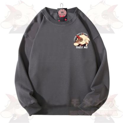 MODAKAWA X zarckets TRUST ME Fox Graphic Unisex Sweatshirt - Grey - 3XL - image 6