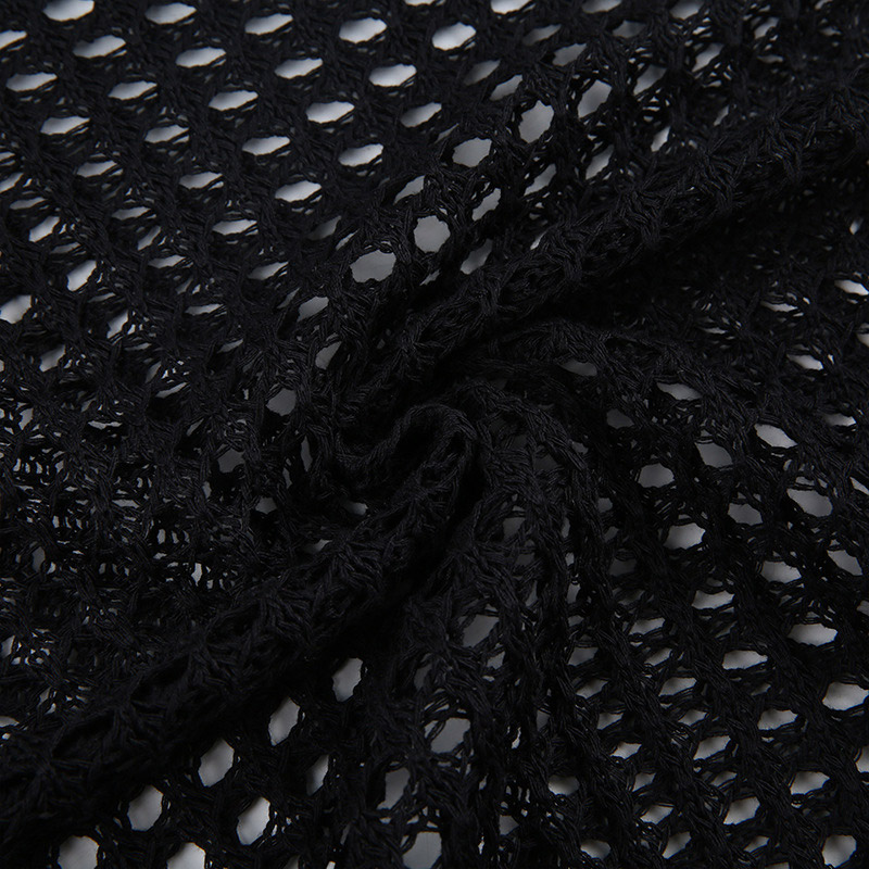 Loose Hollow Out See Through Mesh Crochet Crop Top - image 9