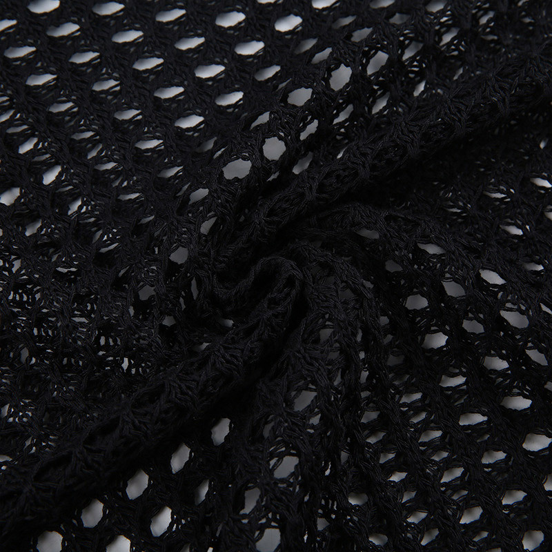 Loose Hollow Out See Through Mesh Crochet Crop Top - image 9