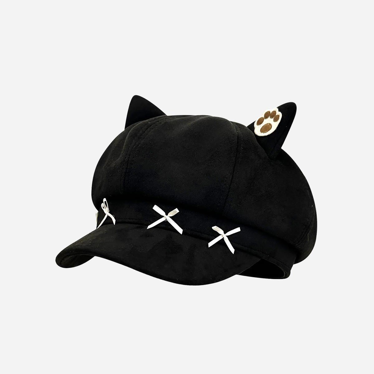 Black Cat Ear Gothic Y2K Beret - D - M(56-58cm) - image 5