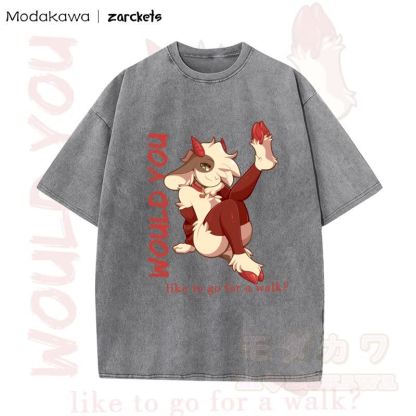 MODAKAWA X zarckets WOULD YOU Sheep Print Washed T-shirt - Grey - 5XL - image 4