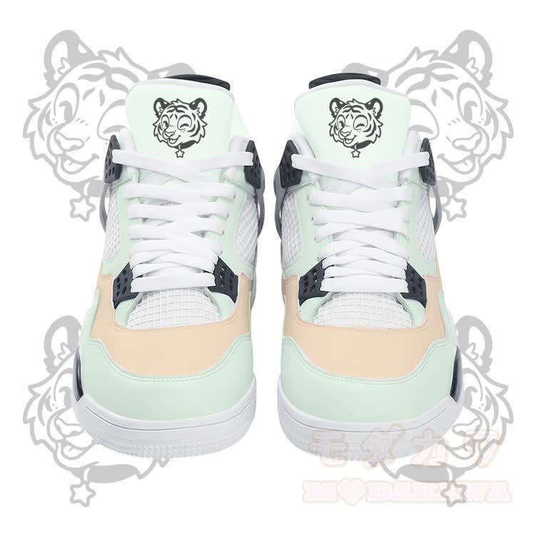 Wink Tiger Graphic Modakawa Lace Up Sports Air Cushion Shoes - Green - 48 - image 5