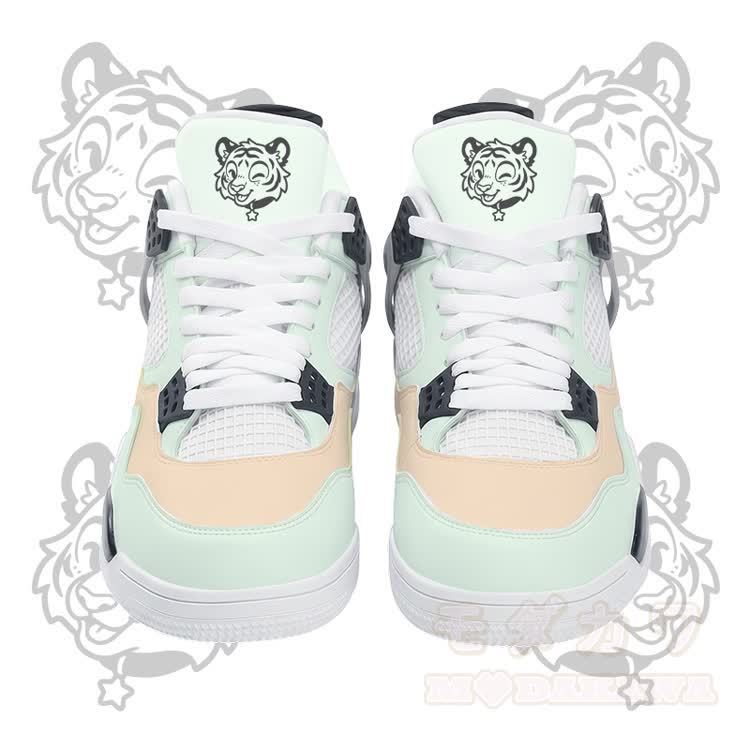 Wink Tiger Graphic Modakawa Lace Up Sports Air Cushion Shoes - Green - 48 - image 5