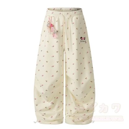  High Quality Durable Press Stripe Long Sleeve Top Floral Embroidery Pants Two Pieces Set - Yellow Pants - XL - image 10
