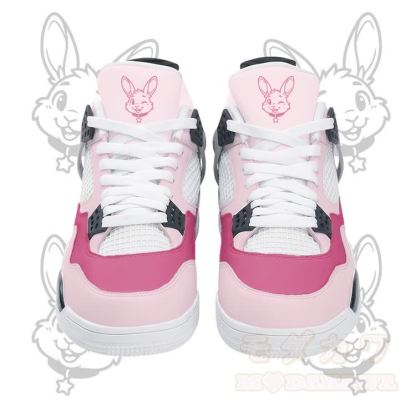 Wink Bunny Graphic Modakawa Lace Up Sports Air Cushion Shoes - Pink - 48 - image 4