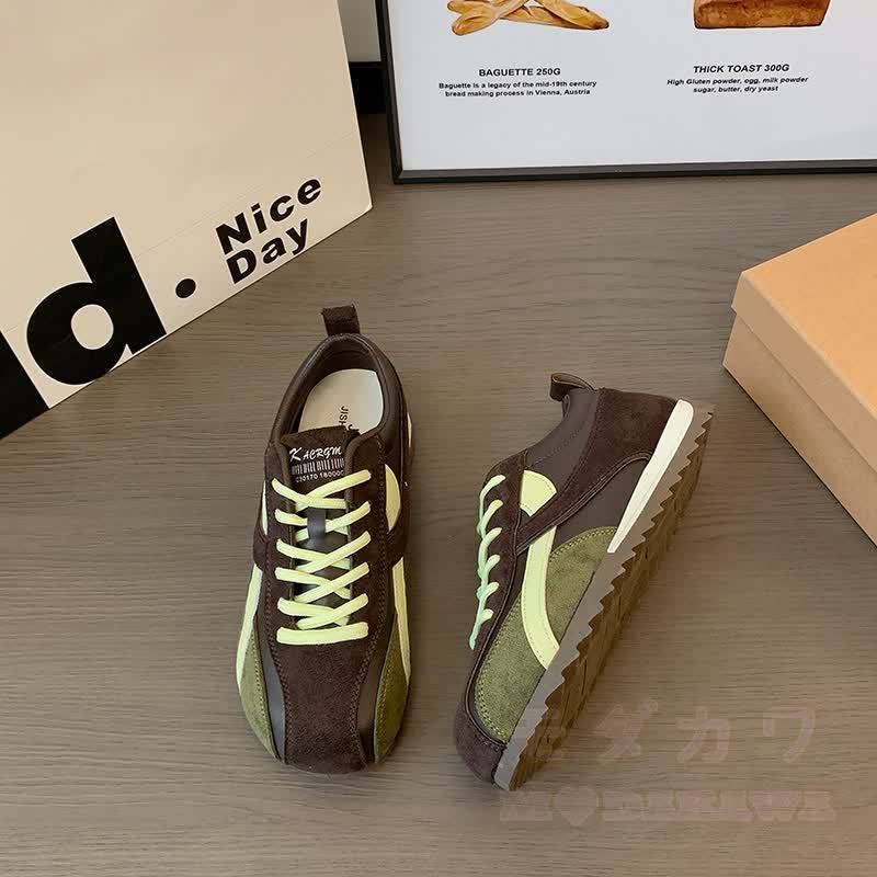 Vintage Trainer Sneakers Casual Sports Shoes - Brown - 40 - image 7
