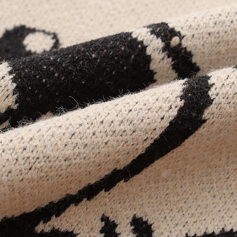 Bear Print Round Collar Sweater With Crossbody Bag - image 12