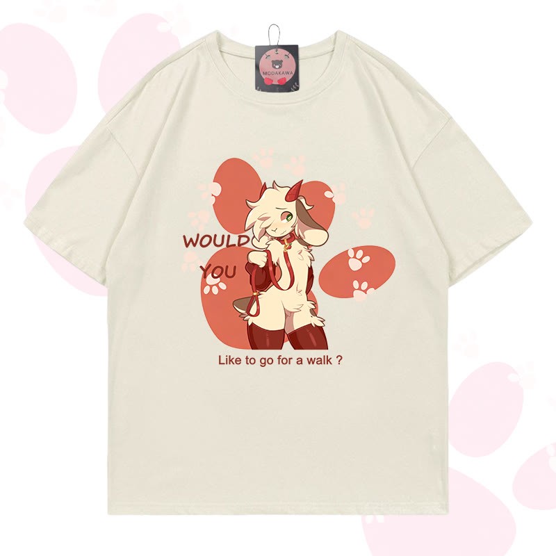 MODAKAWA X zarckets Goat Graphic 100% Cotton T-shirt - Grey milk green - 5XL - image 10