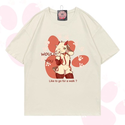 MODAKAWA X zarckets Goat Graphic 100% Cotton T-shirt - Grey milk green - 5XL - image 10