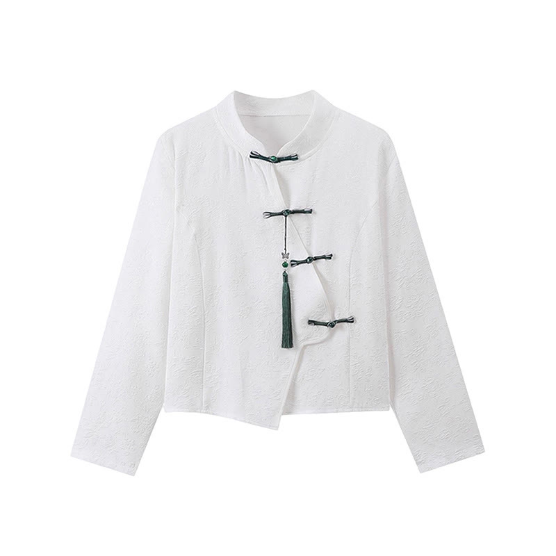 Vintage Buckle Tassel Top Wide Leg Pants - White Top - XL - image 3