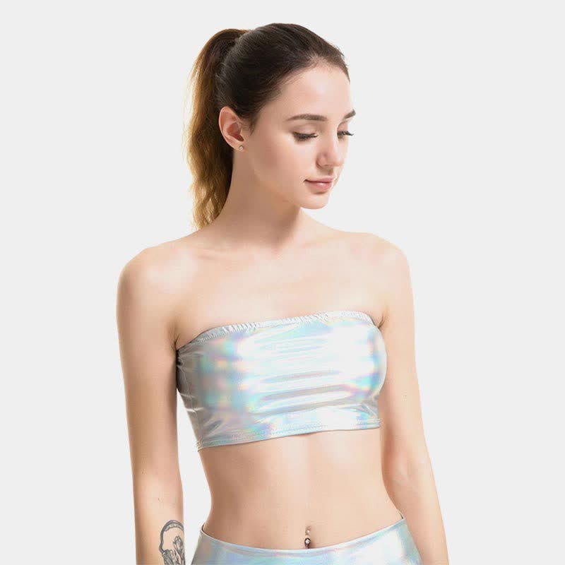 Sexy Boat Neck Strapless Top - image 1