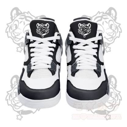 Wink Tiger Graphic Modakawa Lace Up Sports Air Cushion Shoes - Black - 48 - image 6