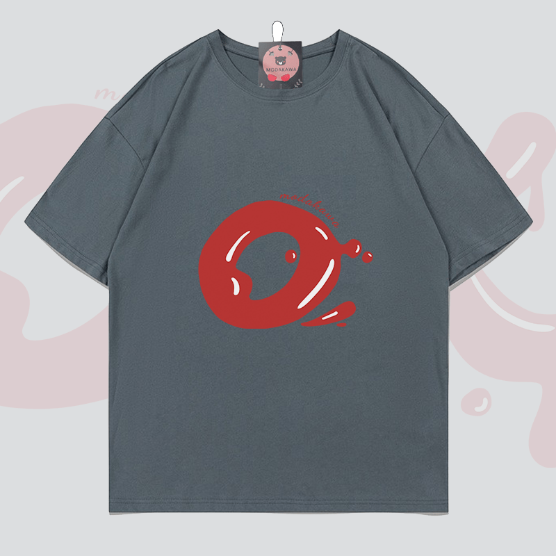 MODAKAWA OK Letter Graphic Couple Top - T-shirt - Dark Grey - 5XL - image 2