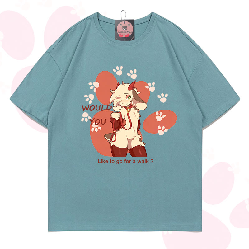 MODAKAWA X zarckets Goat Graphic 100% Cotton T-shirt - Mineral green - 5XL - image 14