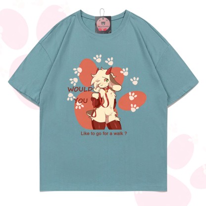 MODAKAWA X zarckets Goat Graphic 100% Cotton T-shirt - Mineral green - 5XL - image 14