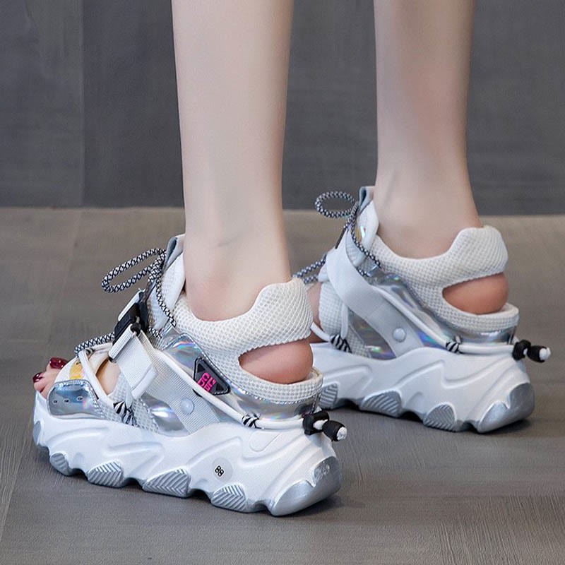Lace-up Open Toe Platform Sandals - image 6
