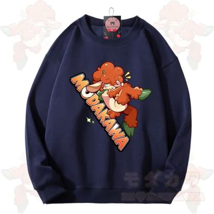 MODAKAWA X zarckets Lovely Animals Graphic Unisex Sweatshirt - Dark Blue - 3XL - image 12