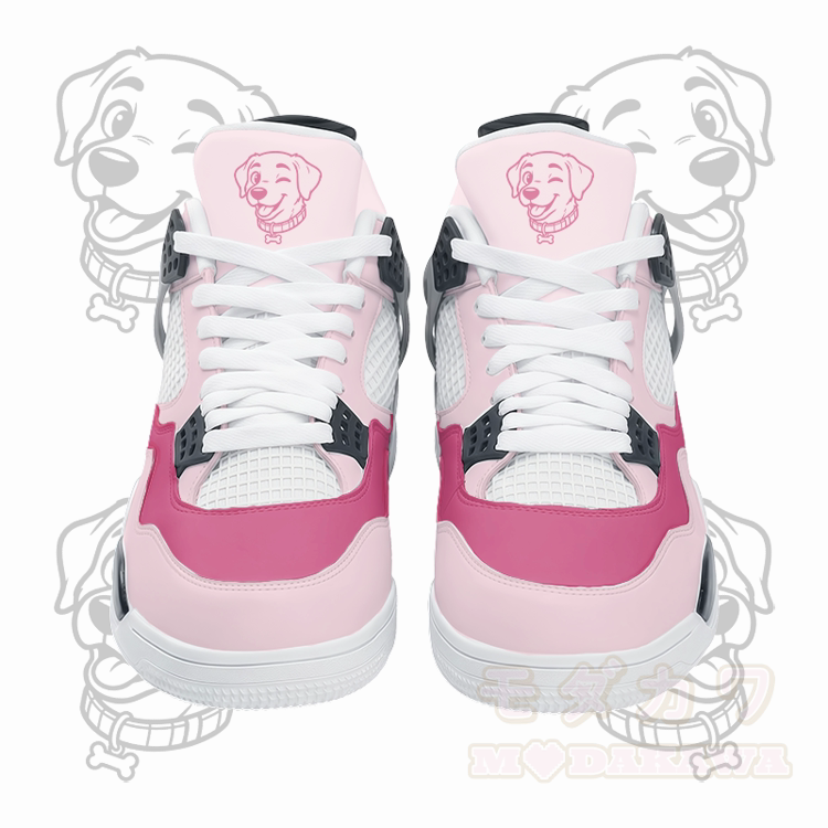 Wink Puppy Graphic Modakawa Lace Up Sports Air Cushion Shoes - Pink - 48 - image 5