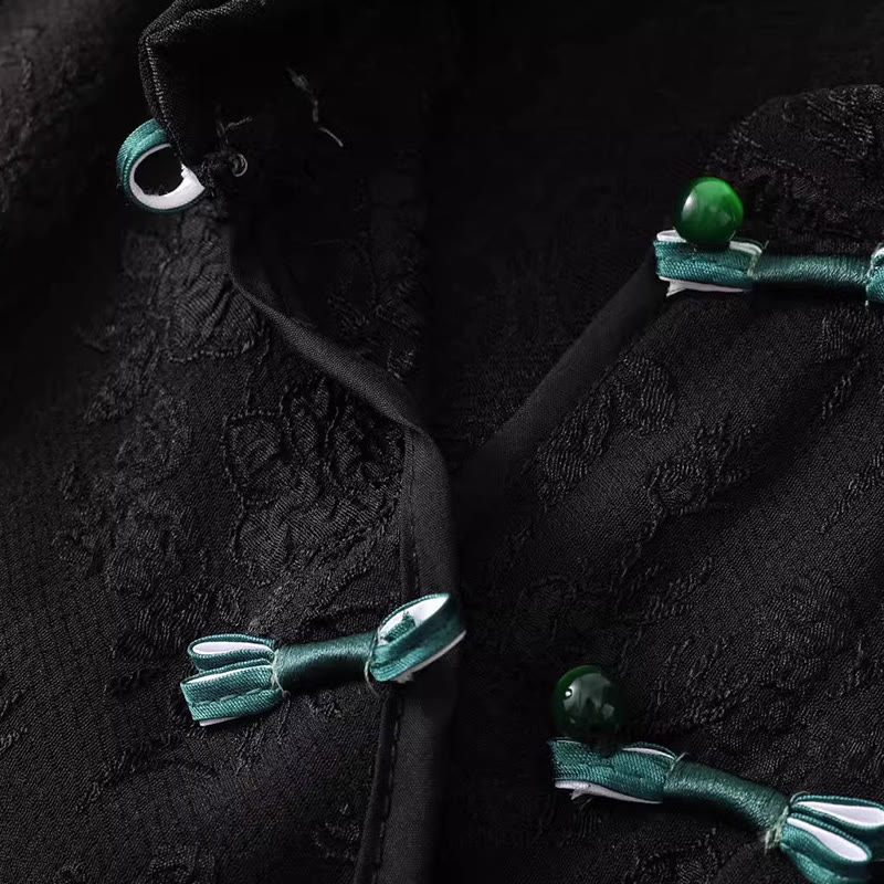 Vintage Buckle Top Flower Print Horse-face Skirt - image 8