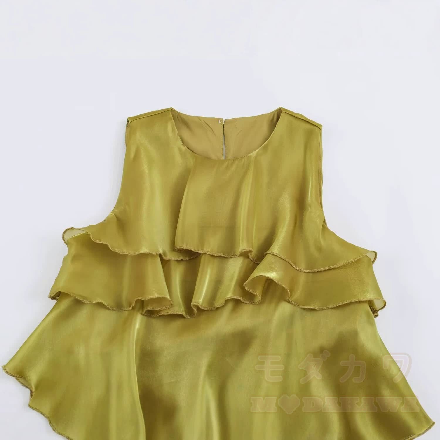 Irregular Layered Ruffle Sleeveless Dress - image 4
