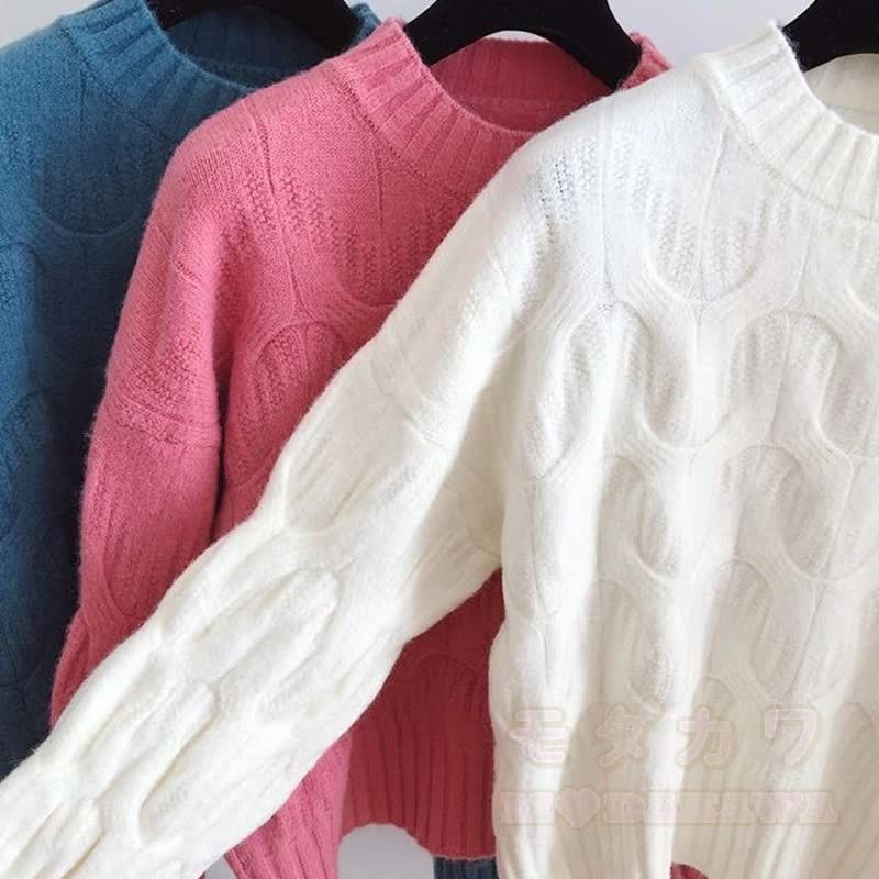 Vintage Cable Knit Turtleneck Sweater Cami Dress Two Pieces Set  - image 5
