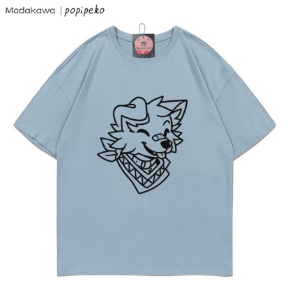 MODAKAWA X popipeko Puppy Print T-shirt - Blue - 5XL - image 5