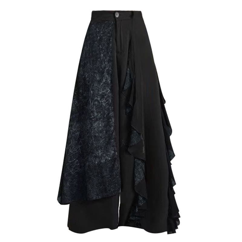 Vintage Buckle Tassel Top Wide Leg Pants - Pants - XL - image 5