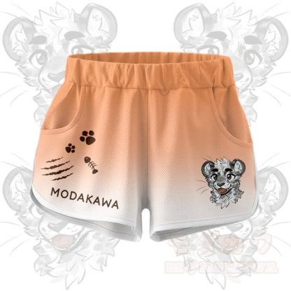 MODAKAWA X atka Tiger Graphic Crop Tank Sport Top Shorts Bikini Matching Outfit - Orange Shorts - 5XL - image 9