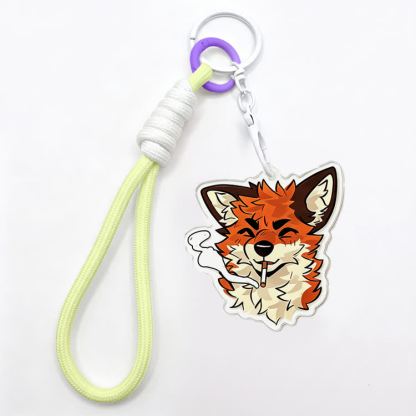 MODAKAWA X atka Smoking Fox Keychain Birthday Gift - Green - image 6