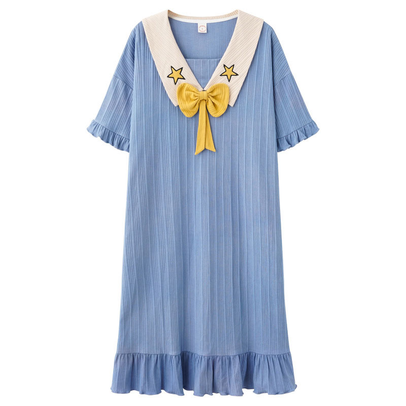 Cartoon Ruffled Hem Pajamas Dress - image 2