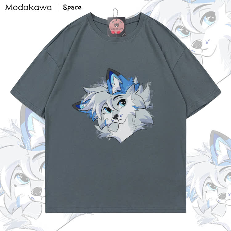MODAKAWA X Space Barker Graphic 100% Cotton T-shirt - Grey - 5XL - image 5