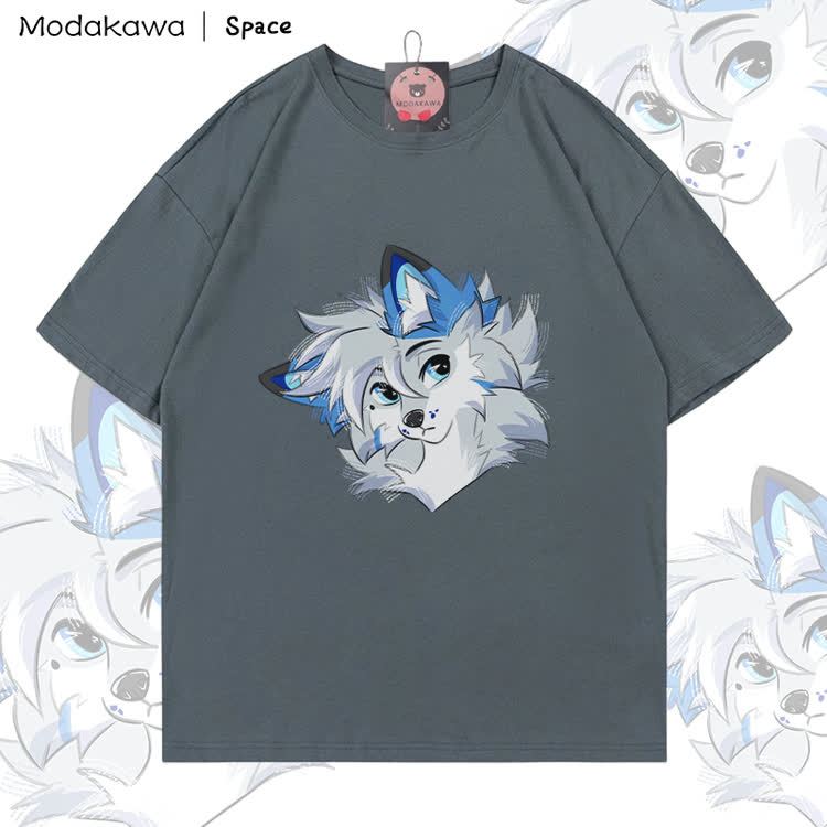 MODAKAWA X Space Barker Graphic 100% Cotton T-shirt - Grey - 5XL - image 5