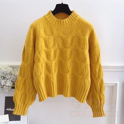 Vintage Cable Knit Turtleneck Sweater Cami Dress Two Pieces Set  - Yellow Top - 3XL - image 8