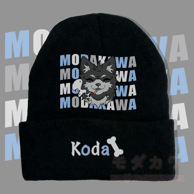 MODAKAWA Koda Smoking Graphic Knitted Hat - Black - 36-60 cm - image 4