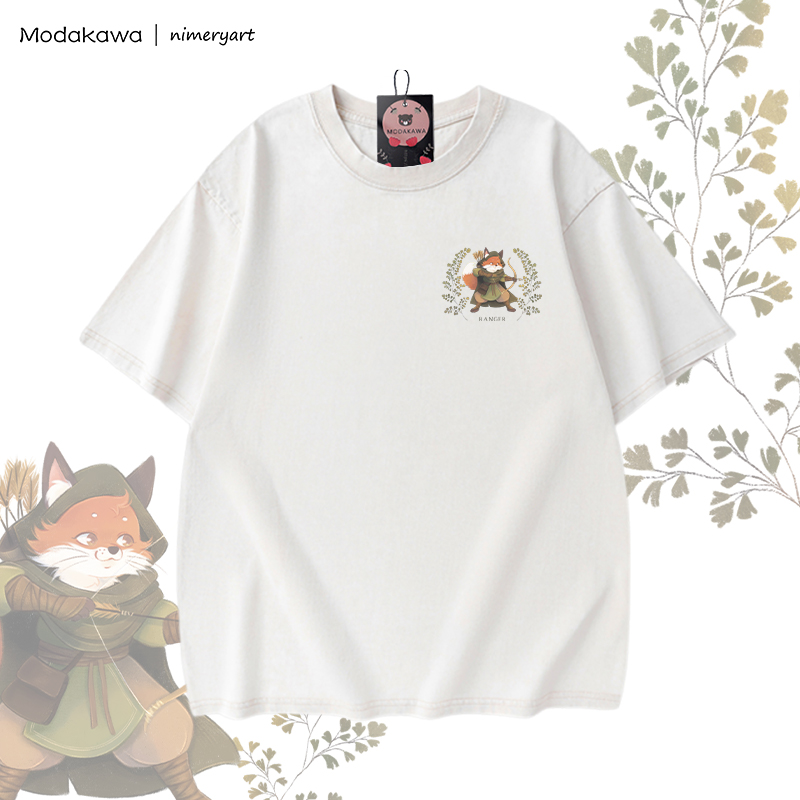 MODAKAWA X nimeryart RANGER Fox Graphic Unisex Vintage Washed T-shirt - image 5
